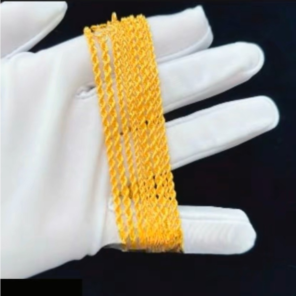 18k solid Gold rope Jewelry chain 2.5mm 24inch